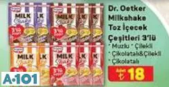 DR.OETKER MİLKSHAKE TOZ İÇECEK 3'LÜ ÇEŞİTLERİ